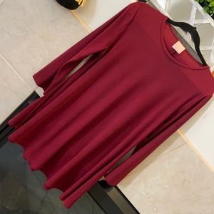 Burgundy top